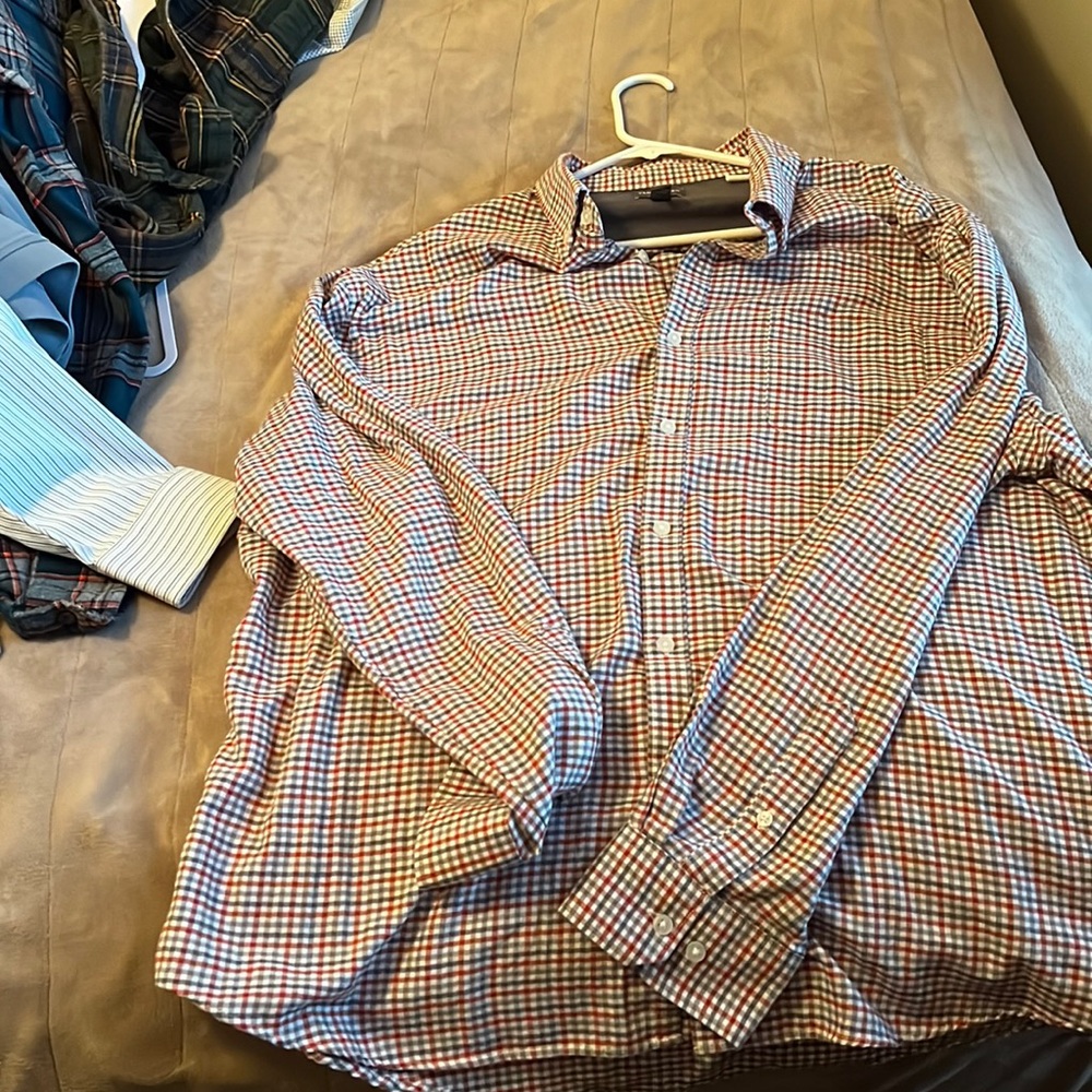 Van Heusen long sleeve plaid shirt 2x mens